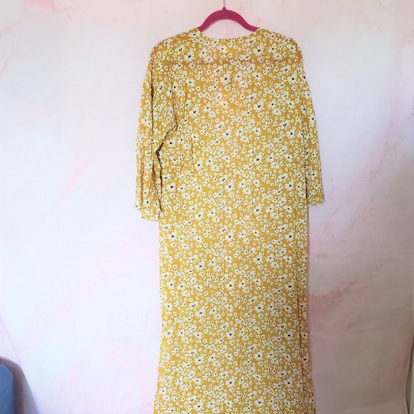 After Market Yellow & White Floral Kimono Size S - Picture 8 of 8